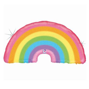 ballon aluminium scintillant arc-en-ciel de 91 cm | jourdefete.com