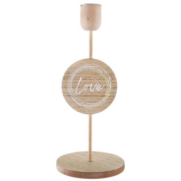 Un magnifique bougeoir en bois pour y placer vos bougies lors de votre mariage naturel | jourdefete.com