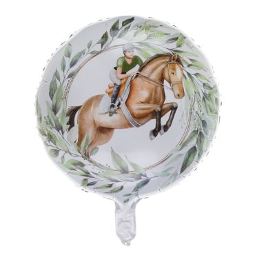 Un splendide ballon à l'effigie d'un cheval et de son cavalier pour l'anniversaire hippique de votre enfant | jourdefete.com