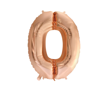 Ballon chiffre 0 rose gold 86 cm pour déco de fête élégante | jourdefete.com