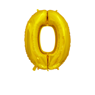 Ballon chiffre 0 or 86 cm pour une décoration festive et luxueuse | jourdefete.com
