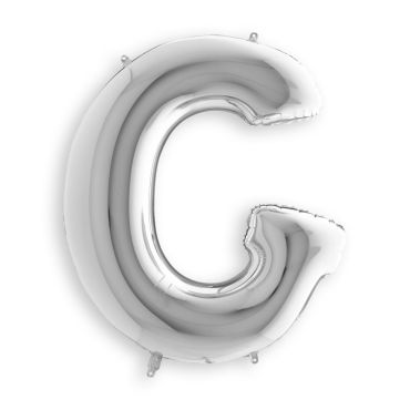 Ballon en aluminium métallisé Argent - 102 cm - Lettre G | jourdefete.com