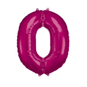ballon geant aluminium helium rose chiffre au choix | jourdefete.com