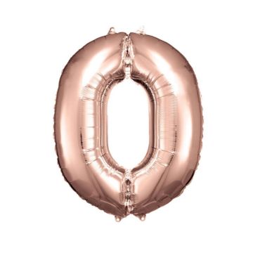 ballon geant aluminium helium rose gold chiffre au choix | jourdefete.com