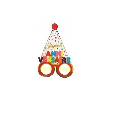 lunettes anniversaire ballons multicolores | jourdefete.com