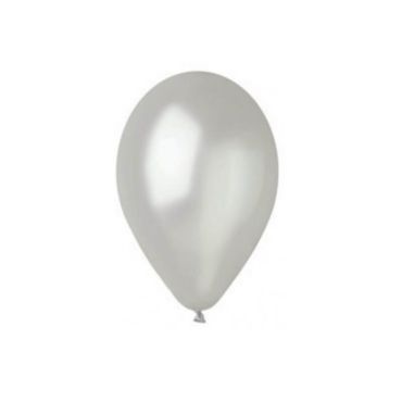25 ballons métalliques argent 15 cm | jourdefete.com