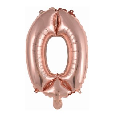 ballon metal a air couleur rose gold chiffre au choix | jourdefete.com