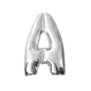 Ballon métallique argenté - Lettre "A"