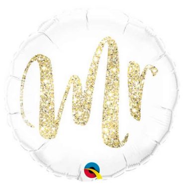 Ballon geant metallise 46 cm ⌀ - Mr - gonflable a l'helium| jourdefete.com