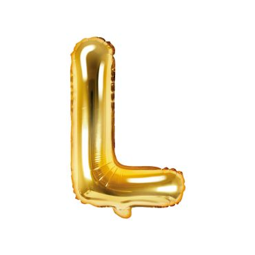 Ballon lettre "L" or 35cm pour décoration festive | jourdefete.com