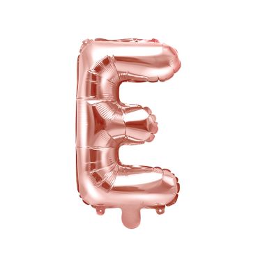 Ballon lettre "E" rose gold 35cm pour décoration festive | jourdefete.com