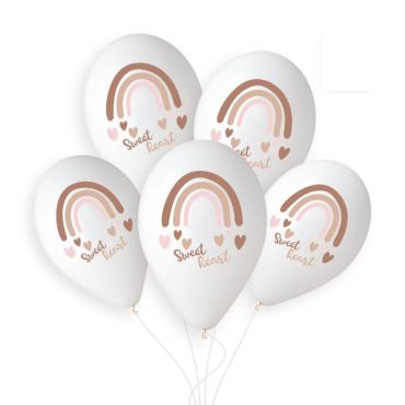 Ballons Sweet Heart Arc-en-ciel Boho avec motifs doux | jourdefete.com
