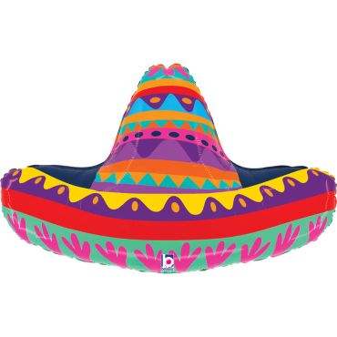 Ballon sombrero géant aux couleurs vives pour fête mexicaine ou décoration carnaval | jourdefete.com