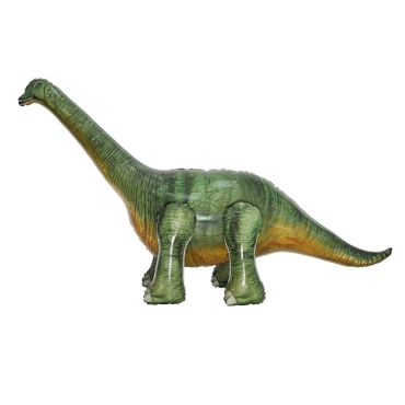 Ballon Diplodocus 3D vert et jaune pour décoration de fête sur le thème des dinosaures | jourdefete.com