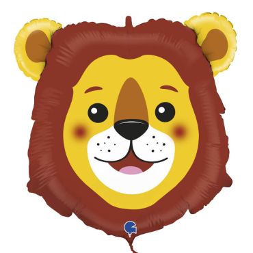 ballon en aluminium tête de lion de 74 cm | jourdefete.com