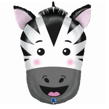 ballon en aluminium tête de zèbre de 74 cm | jourdefete.com

