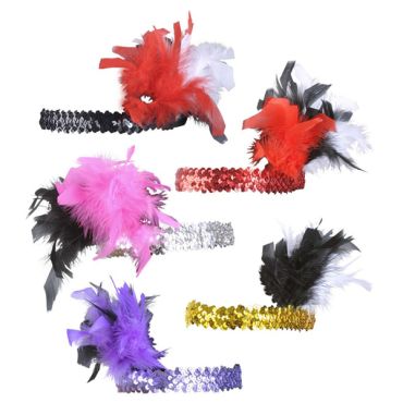Bandeau Années Folles Sequin et Plumes