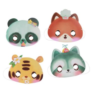 Masques animaux en papier Bangoberry pour enfants – 8 pièces assorties | jourdefete.com