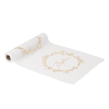 Déroulez ce chemin de table "Baptême" sur la table de baptême de votre enfant | jourdefete.com