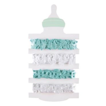 4 Rubans Assortis "Baby" - Vert Menthe | jourdefete.com
