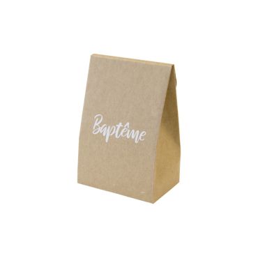 6 sachets en papier kraft "Baptême" pour décoration de baptême | jourdefete.com
