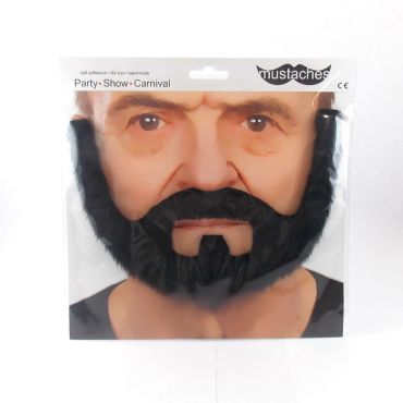 Barbe "Carré court" - Noir