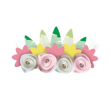 4 bandeaux fleurs et tulle beaux chevaux | jourdefete.com