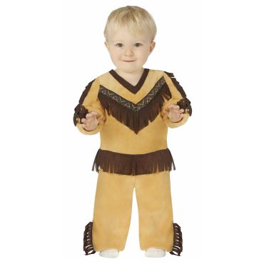Déguisement bébé style petit indien avec franges et motifs traditionnels | jourdefete.com