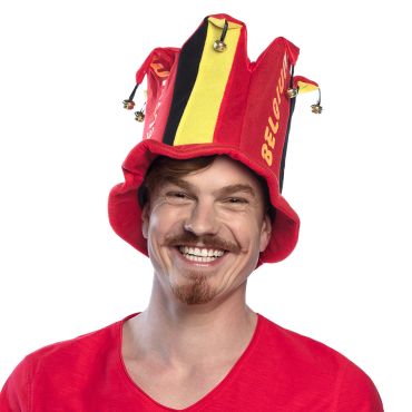 Chapeau Belgique supporter avec couleurs belges | jourdefete.com
