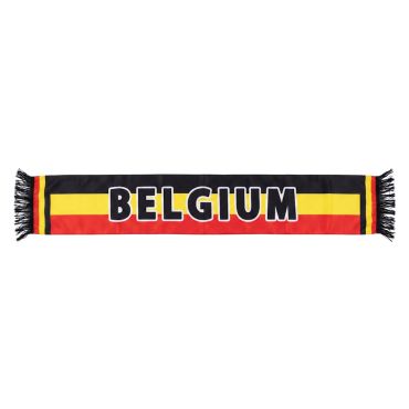 Écharpe de supporter aux couleurs du drapeau de la Belgique avec l'inscription BELGIUM | jourdefete.com