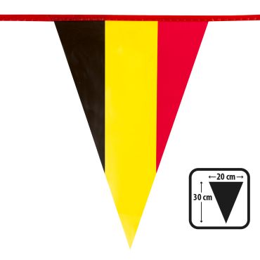 Guirlande de fanions Belgique 10 m tricolore | jourdefete.com