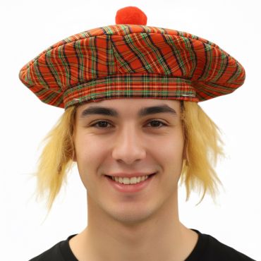 beret-ecossais-tartan-perruque | jourdefete.com