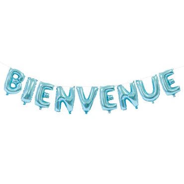 Guirlande en Ballons "Bienvenue" - Bleu | jourdefete.com