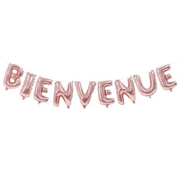 Guirlande en Ballons "Bienvenue" - Rose | jourdefete.com