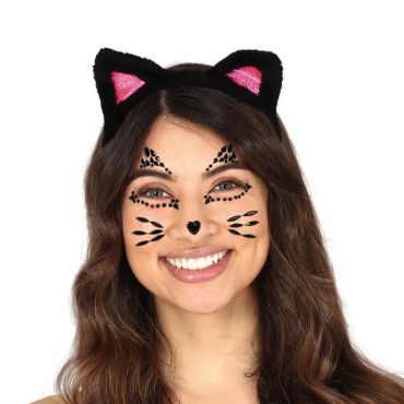 Collez les bijoux adhésifs sur votre visage pour ressembler à un mignon petit chat | jourdefete.com