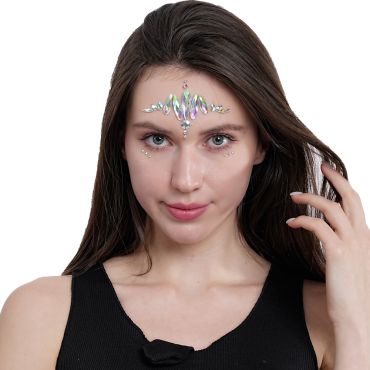 Bijoux adhésifs visage diadème holographique | jourdefete.com