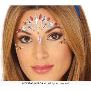 Bijoux adhésifs visage étoiles | jourdefete.com