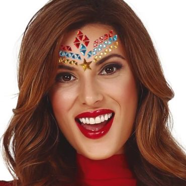 bijoux adhésifs de visage thème super héroïne