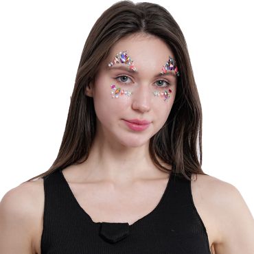 Bijoux de visage adhésifs - Multicolore