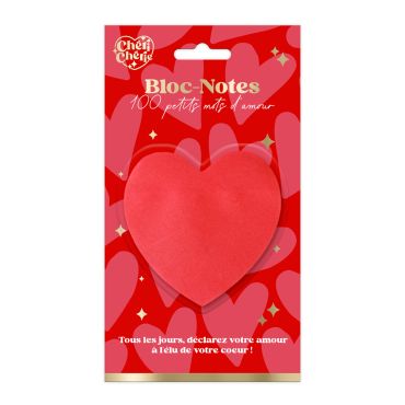 Bloc-notes en forme de cœur pour écrire des messages d’amour | jourdefete.com