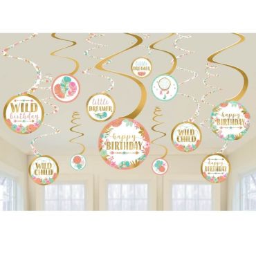 decoration-anniversaire-fille-boheme-fleurs | jourdefete.com