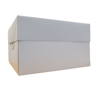 Boîte à gâteau carrée avec cake board rond 25 cm pour desserts faits maison | jourdefete.com