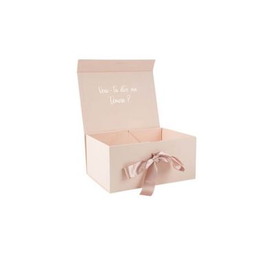 Boîte Veux-tu être ma Témoin ? - Blush et Or
