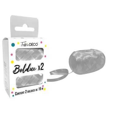 Lot de 2 rubans bolduc 15m pour décoration festive | jourdefete.com
