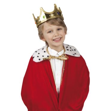 Couronne Roi Or et Fausses Pierres Enfant
