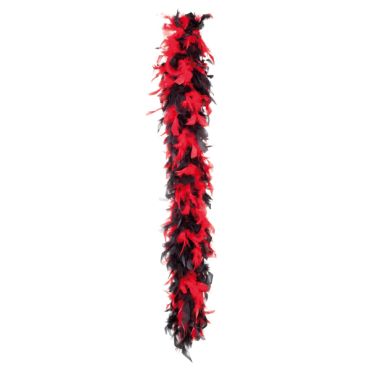 Boa Plumes Halloween Rouge et Noir 