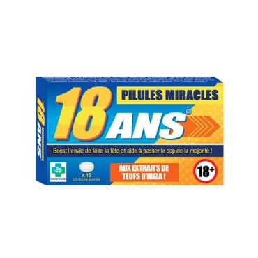 bonbons sucrés pilules miracles âge au choix | jourdefete.com