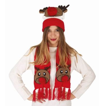 bonnet et echarpe de noel pour adulte modele au choix | jourdefete.com