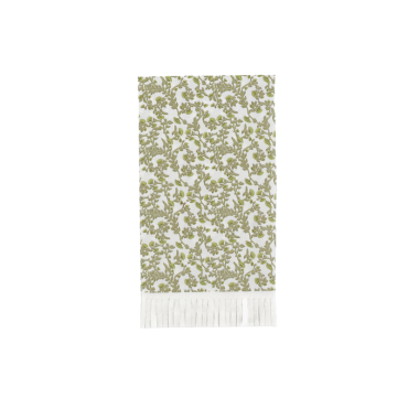 Serviettes franges Botanica Verde 20x40 cm crème et pistache | jourdefete.com