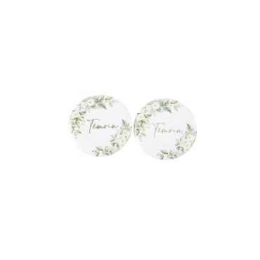 2 badges Témoin collection botanique